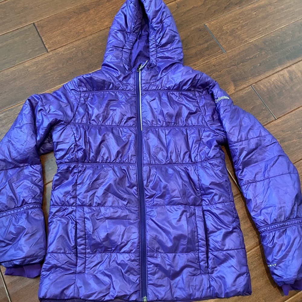 Purple puffer ladies jacket